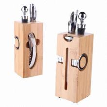 Wine Corkscrews with Wooden Rack
