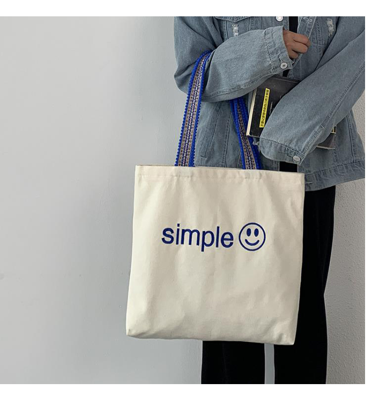 Reusable tote bags with custom embroidery logo eco shopping bags