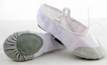 Cotton Soft Ballet Shoes Split Suede Sole Leather Toe BS304