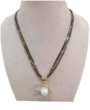 Statement Necklace, New Fashion Jewelry Gold Charms Pearl on Chain Statement Necklace , Statement Necklace Wholesale PT2063