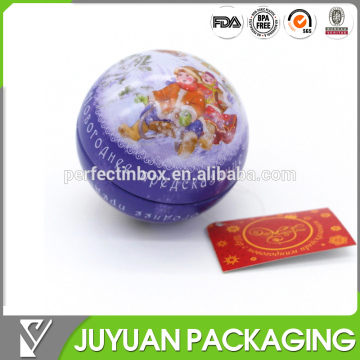 chrismas gift tin ball/christmas ball gift box with cheap price
