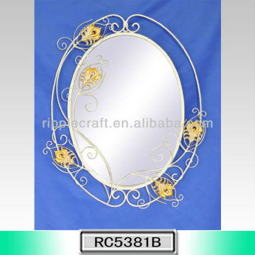 Newport Ovel Beveled Metal Cosmetic Mirror