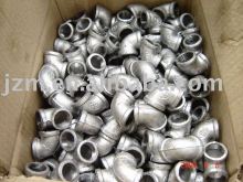 cast iron fitting banded male elbow , baked galvnaized BS thread