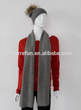 luxurious style 7gg cable knitted cashmere shawls
