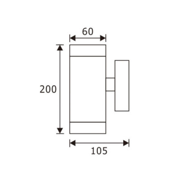 LEDER Đèn tường ngoài trời có thể thay đổi độ sáng LEDER 5W * 2