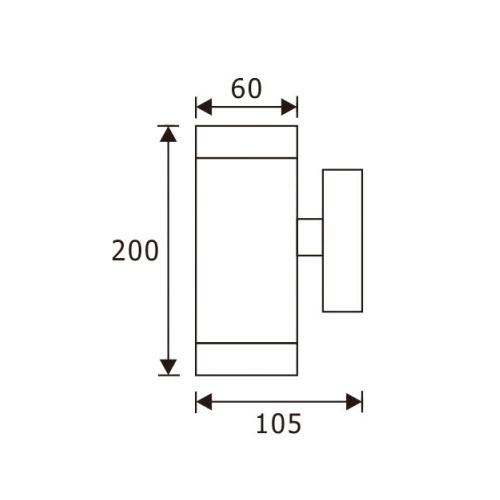 LEDER Dimmable Stainless Steel 5W*2 អំពូលជញ្ជាំងខាងក្រៅ