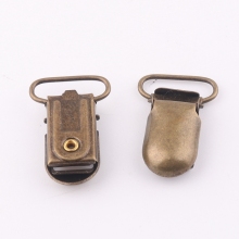 20mm Metal Suspender Pacifier Clip for Garment Overalls and Garters