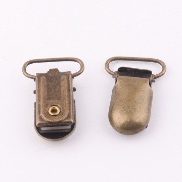 20mm Metal Suspender Pacifier Clip for Garment Overalls and Garters