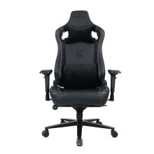 Adjustable PU Leather Race Car Style Office Chair with Removable Backrest Headrest (Black)