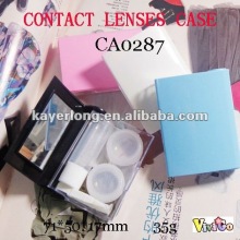 CA0287 pure color square shape bottom transparency contact lense cases
