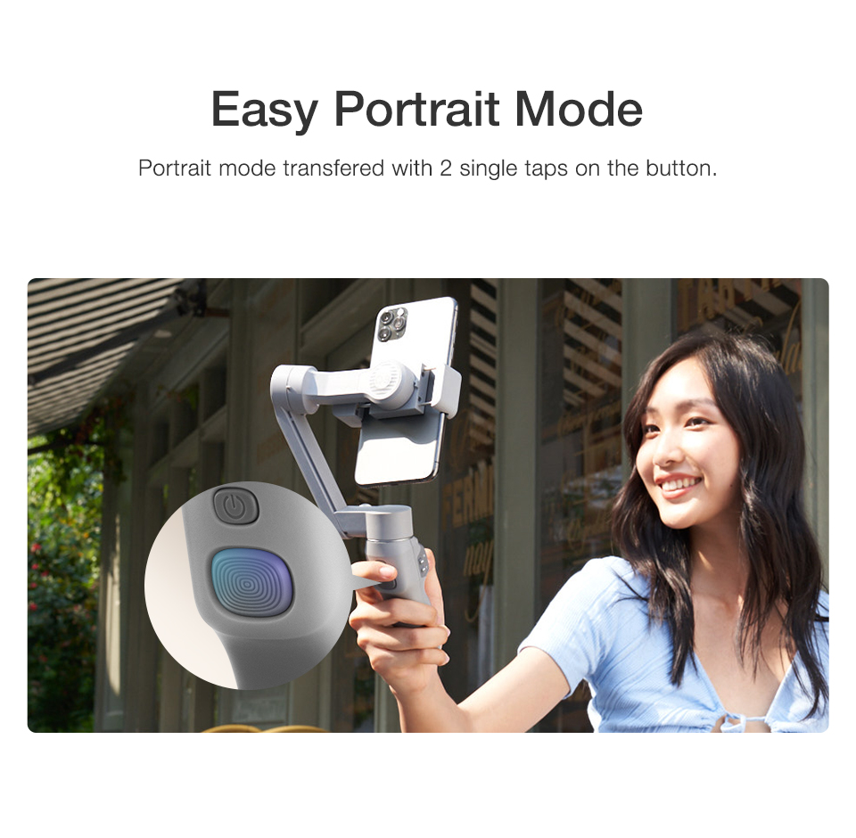 In stock foldable ZHIYUN Smooth Q3 Smartphone Gimbal Stabilizer with rotatable fill light and magic cloneMe pano