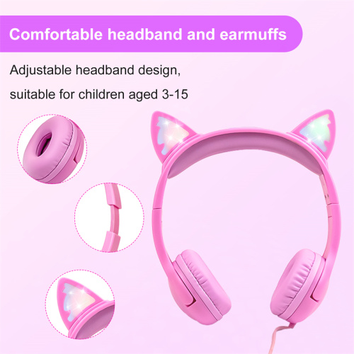 Auriculares de control de volumen de 3.5 mm auriculares para niños