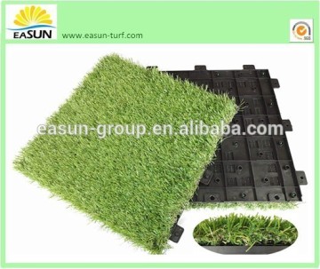 NEW design 40*40cm interlocking grass tile/cheap grass mat/waterproof grass tile