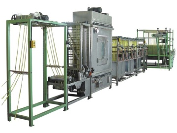 High speed continuous narrow fabric dyeing machine