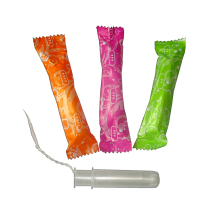 Organic cotton compact applicator tampons