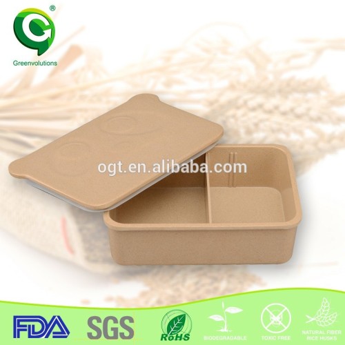 Christmas organic rice husk bento lunch box leakproof bento