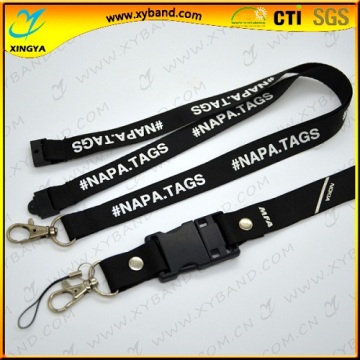 Custom design polyester silkscreen printed lanyard