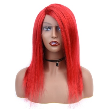 wholesale cheap fashion red ombre hair color wig pure raw indian temple hair wig