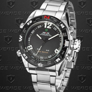 Dual Time Weide Digital Sports Watch Analog Display , Men S Watches