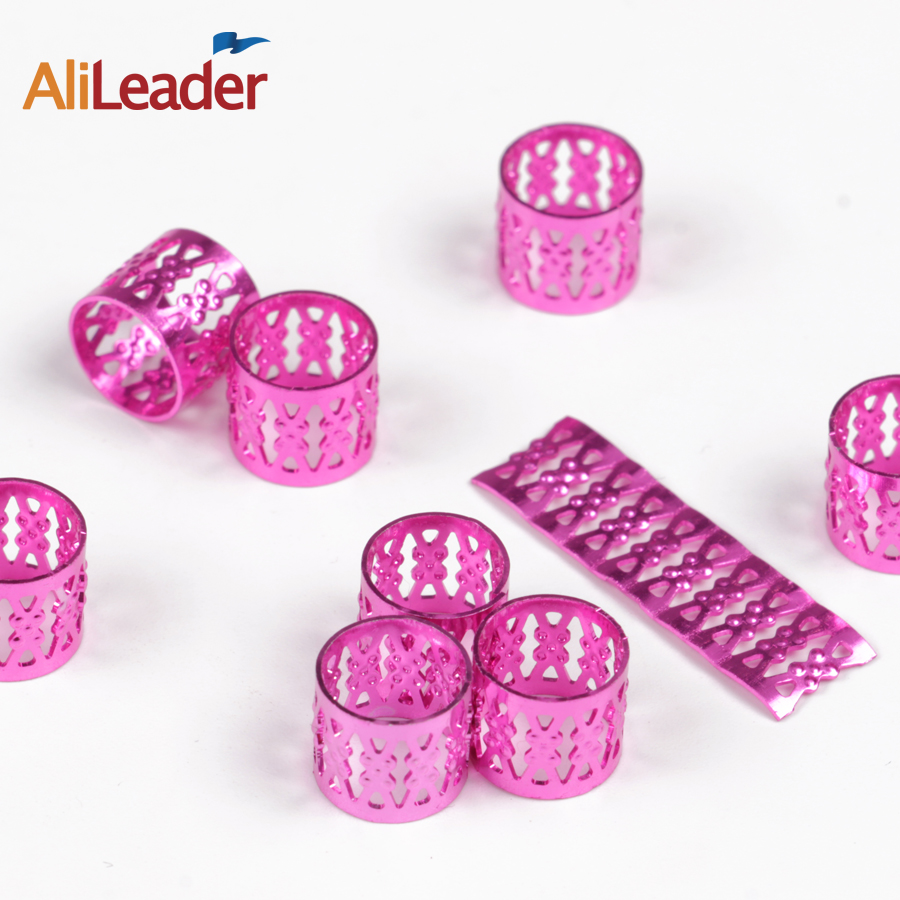 AliLeader Colorful Dreadlock Beads Wholesale Hair Rings For Crochet Braiding Hair Extensions