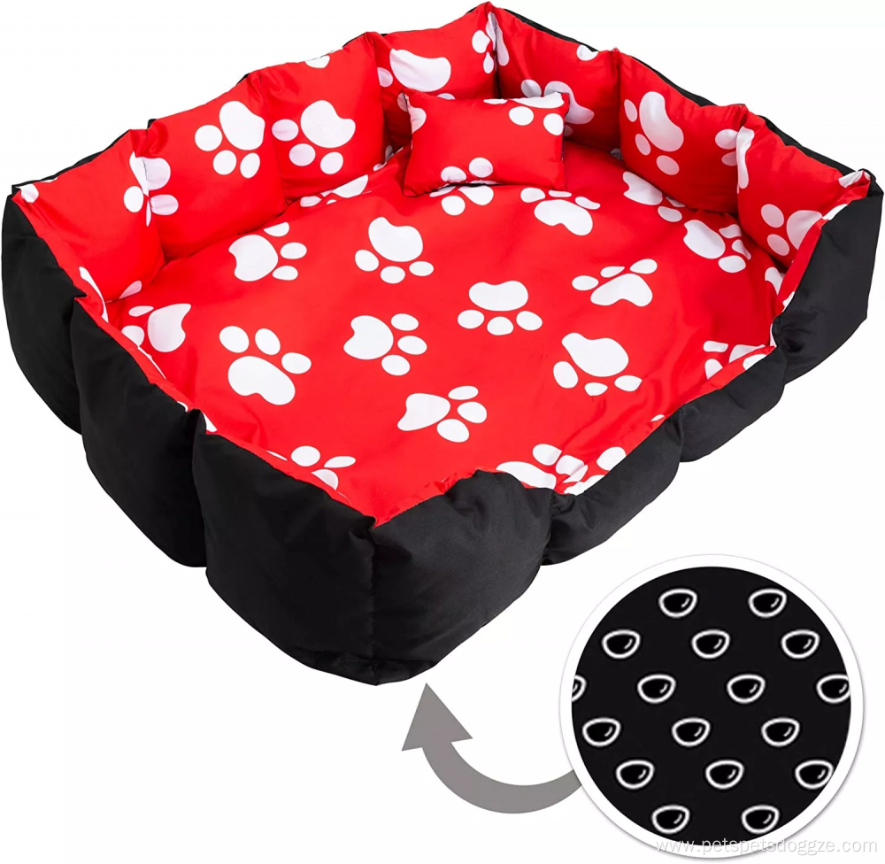 Red Washable warm comfortable cat dog pet bed