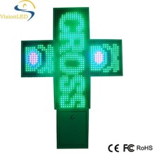 LED Programmable Sign Outdoor Green Pharmacy Cross Edit Sign