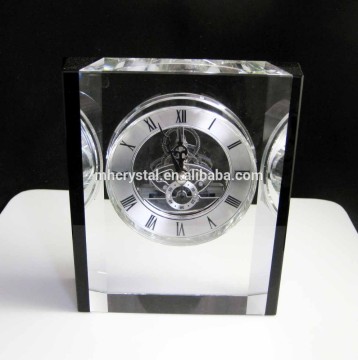 Crystal Silver Tone Mantel Clock MH-C0169