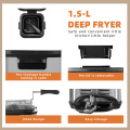 Electric 1.5L Mini Deep Fryer for Home