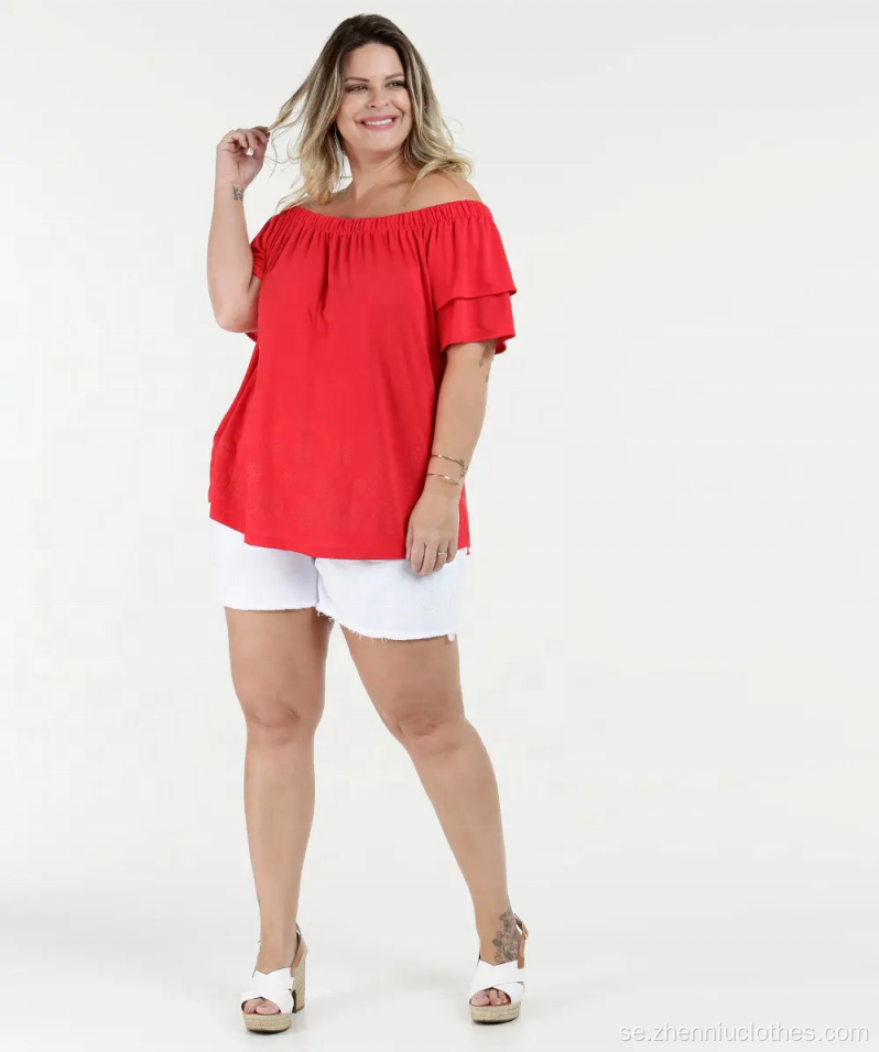 OEM Women Plus Size Off Shoulder modeblus