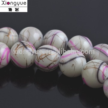 wholesale crystal round smooth painted beads