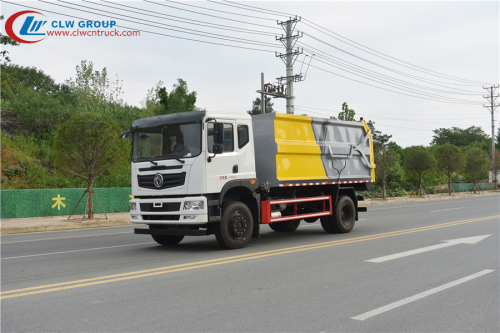 Dongfeng D9 รถบรรทุกขยะมูลฝอยชุมชนปิดผนึก