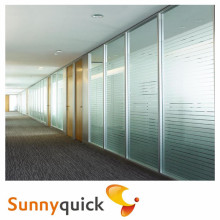 Aluminum frame double glass office partition wall