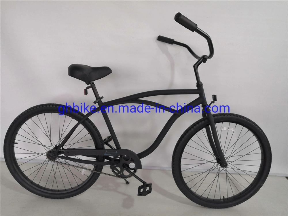 2021 USA Matt Black Adult 26 Mens Beach Cruiser Bikes Bicycles