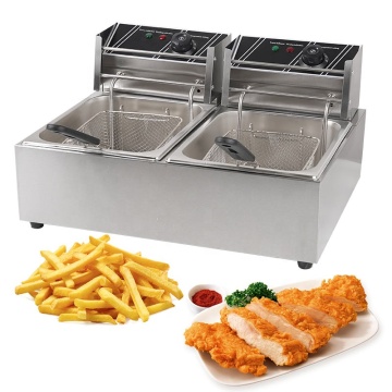 Commercial Electric Double Fryer for Chicken and Corn Dogs