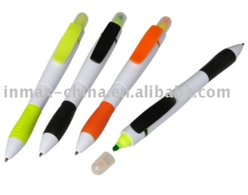 Dual tip pen and highlighter