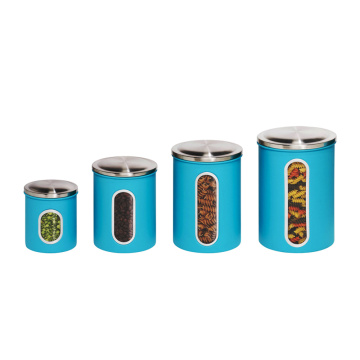 High Quality Tea Coffee Canister Window