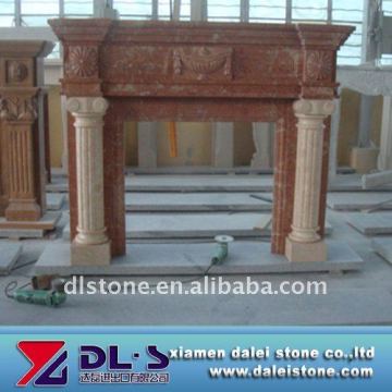 Marble fireplace mantel modern