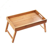 Folding Wooden Tray Side Table for Breakfast