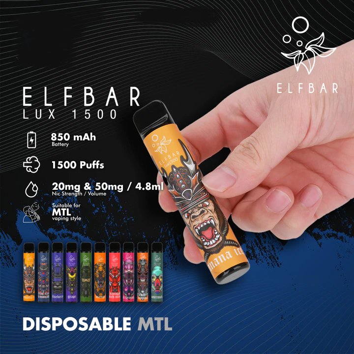 Hot Elfbar LUX 1500puffs disposable vape pod system