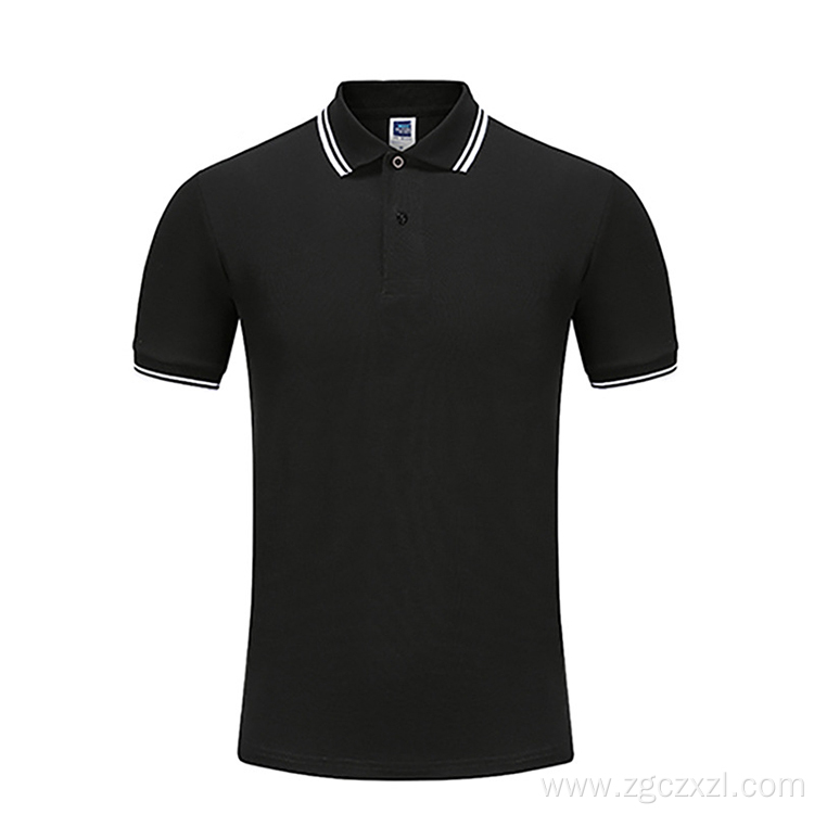 Men's Poly Cotton Short Sleeve Simple Polo Shirt