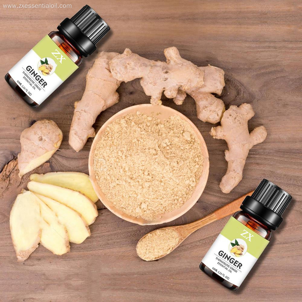 Natural cold pressed ginger essential oil for hair