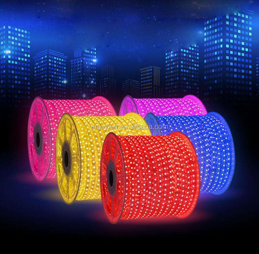 220V 110V LED Strip 5050 50m 100m roll IP67 Waterproof RGB Dual Color Rope lighting