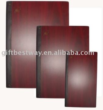 wood menu /wine menu/ bill folder