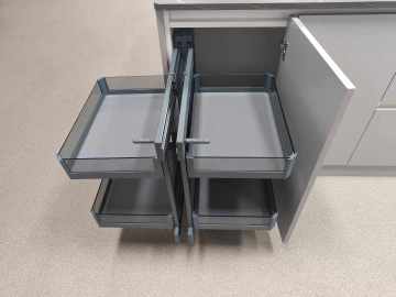 Manufacturers 2 Tier Kitchen Cabinet Corner Magic Corner Pull Out Basket Blind Organizer