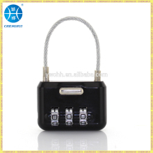 Luggage combination cable lock 3 digital combination lock
