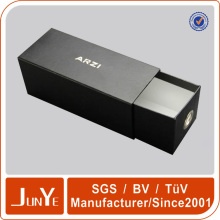 matt black long belt packaging box with logo printed