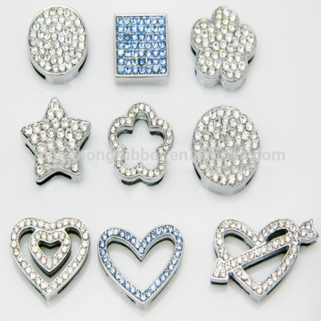 Lead&cadmium Free Fashion Jewelry Rhinestone 10mm Slider Charm