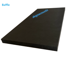 Acoustic black fiberglass wool ceiling panels