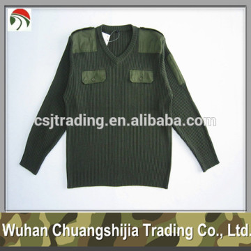 olive green camouflage military pullover
