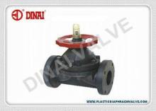PP/FRPP diaphragm Valve Flange Connection Wheel Handle PN1.